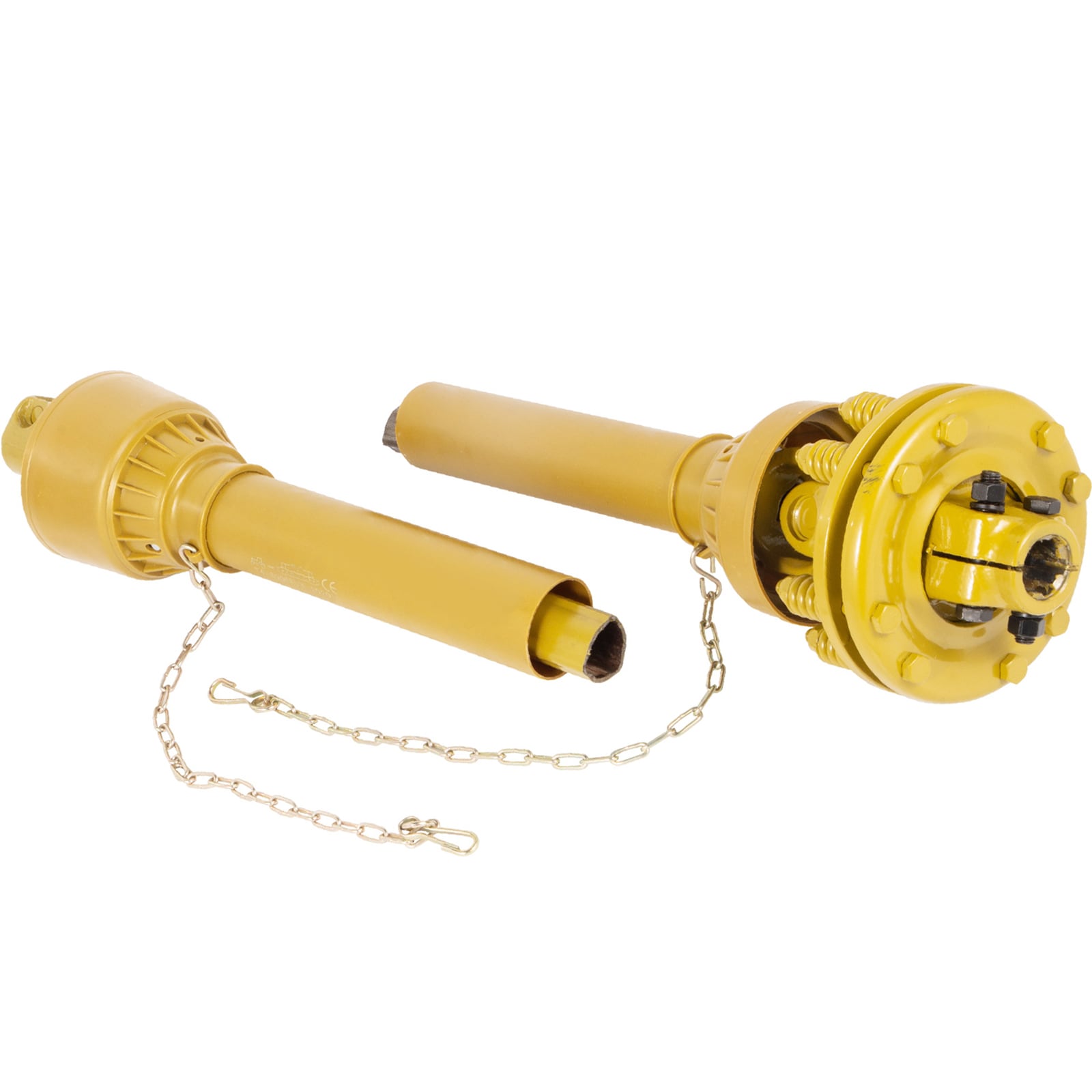 PTO Shaft, 1-3/8" PTO Drive Shaft, 6 Spline Both Ends PTO Driveline Shaft, Series 4 Tractor PTO Shaft, 31.5"-41" Brush Hog PTO Shaft, Yellow PTO Shaft w/Slip Clutch for Bush Hog/Finish Mower